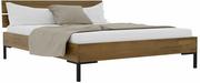 Łóżka - Łóżko dębowe YOKO Style orzech 140x200 Soolido Meble dębowe - miniaturka - grafika 1