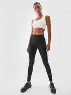 Spodnie sportowe damskie - Damskie legginsy treningowe 4F 4FWAW24TFTIF278 - czarne - miniaturka - grafika 1