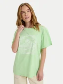 Koszulki i topy damskie - Roxy T-Shirt Hangloose The Sky ERJZT06020 Zielony Regular Fit - miniaturka - grafika 1