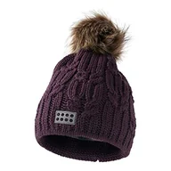 Czapki damskie - LEGO Wear Baby-Unisex Lego LWAMANDA 700 czapka dziergana z pomponem czapka, fioletowy (bordowy 388), 48 - miniaturka - grafika 1