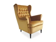Fotele - Signal Fotel HARRY VELVET Bluvel 68 Curry HARRYV68W - miniaturka - grafika 1