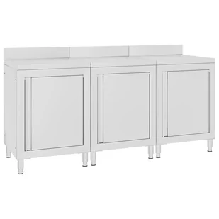 VidaXL Gastronomiczny stół przyścienny, 180x60x96 cm, stal nierdzewna 3058268 VidaXL - Stoły gastronomiczne VidaXL Gastronomiczny stół przyścienny, 180x60x96 cm, stal nierdzewna 3058268 VidaXL - Stoły gastronomiczne - miniaturka - grafika 1