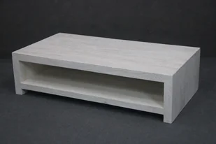 Ława Stolik Kawowy Nature White #11 Akacja Bielona I Przecierana 135X70 Cm B 3075 - Ławy i stoliki kawowe - miniaturka - grafika 1