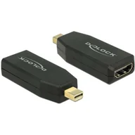 Adaptery i przejściówki - Delock Adapter mini Displayport 1.2 męski > HDMI żeński 4K aktywne czarny 65581 - miniaturka - grafika 1