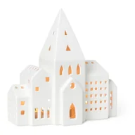 Świeczniki - Biały ceramiczny świecznik Kähler Design Urbania Lighthouse City - miniaturka - grafika 1