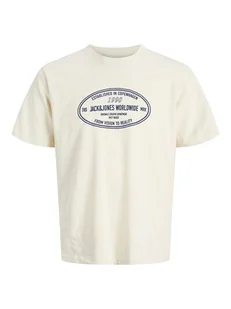 Jack & Jones Koszulka w kolorze kremowym - Koszulki męskie - miniaturka - grafika 1