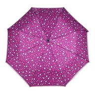 Parasole - Parasol damski Derby Trend półautomatyczny składany fioletowy w łezki - miniaturka - grafika 1