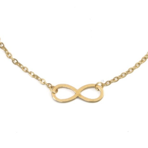 Naszyjnik nieskończoność stal pozłacana 50cm / JG. Projekt