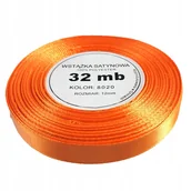 Pasmanteria - wstążka satynowa WS 8020 pomarańcz 12mm 32mb 1 szt do pakowania prezentów - miniaturka - grafika 1