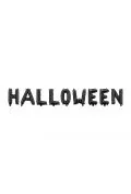 Dekoracje sali - balon foliowy halloween czarny 280x46cm - miniaturka - grafika 1