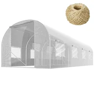 Szklarnie ogrodowe - Plonos Tunel ogrodowy 2,5x4m (10m2) biały Plonos 4974 - miniaturka - grafika 1