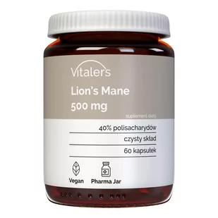 Vitaler's Lion's Mane (Soplówka jeżowata) 500 mg - 60 kapsułek - Witaminy i minerały - miniaturka - grafika 1