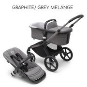 Wózki dziecięce - BUGABOO FOX 5 2w1 Graphite/ Grey Melange - miniaturka - grafika 1