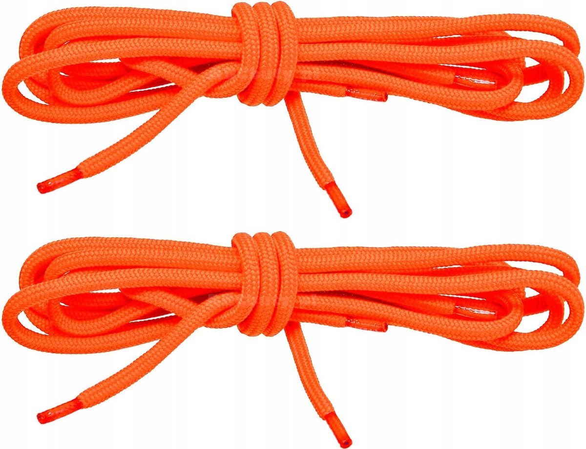 ELASTYCZNE Sznurówki POMARAŃCZOWE NEONOWE Sznurowadła 200 cm Okrągłe G12-57