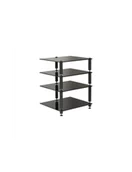 Głośniki - stojaki i akcesoria - Norstone Bergen 2 Hi-Fi – stolik audio Black Satin - miniaturka - grafika 1