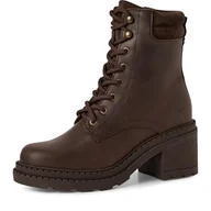 Botki damskie - Tamaris Damskie sztyblety Lace Boot Heel 1-25294-45, brązowe, 41 EU, brązowy, 41 EU - miniaturka - grafika 1