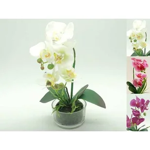 Storczyk w doniczce gumowany 33 cm mix - Sztuczne kwiaty - miniaturka - grafika 1