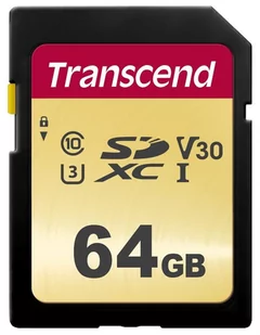 Karta pamięci TRANSCEND TS64GSDC500S, SDXC, 64 GB - Karty pamięci - miniaturka - grafika 1