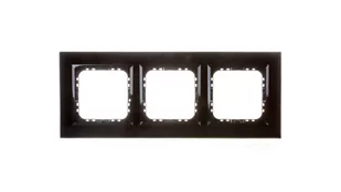LEDart 3-krotna, pozioma i pionowa - Ospel SONATA R-3RGC/32/25, czarne szkło, grubość 4 mm - Klawisze i ramki - miniaturka - grafika 1