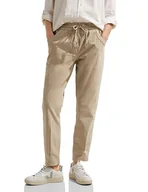 Spodnie damskie - Cecil Damskie spodnie do biegania ze sztruksu, Krem waniliowy, beżowy, L x 28L - miniaturka - grafika 1