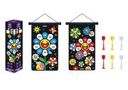 Dart - Magnetyczna Tarcza, Dwustronna Z Rzutkami - Kolorowy Kwiatek - miniaturka - grafika 1