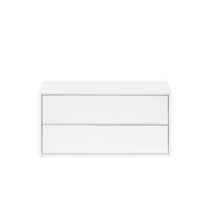 Szafki do salonu - Boxie 2-szufladowa szafka ścienna 40x80x37 cm biała - miniaturka - grafika 1