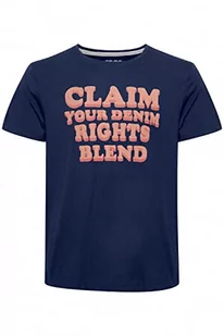 Blend Męski T-shirt 20714544, 194024/Dress Blues, L - Koszulki męskie - miniaturka - grafika 1