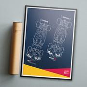 Plakaty - Plakat Motoryzacja - Red Bull RB18  50x70 cm - miniaturka - grafika 1