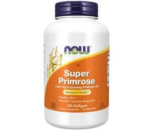 OLEJ Z NASION WIESIOŁKA (Super Primrose) 1300mg 120 kapsułek NOW Foods - Suplementy naturalne - miniaturka - grafika 1