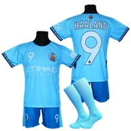 Piłka nożna - Strój piłkarski dla dzieci HAALAND Manchester City - komplet sportowy + gratis - miniaturka - grafika 1