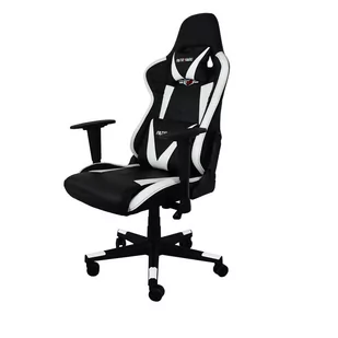 Fotel Gamingowy Dla Gracza Czarno-Biały Młodzieżowy Ergonomiczny Z Regulacją Patiomage - Fotele gamingowe - miniaturka - grafika 1