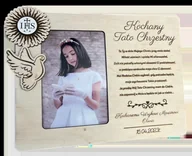 Pamiątka Pierwszej Komunii Świętej - Podziękowanie dla Chrzestnego lub Chrzestnej z okazji Komunii Dziecka RAMKA - miniaturka - grafika 1