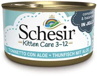 Mokra karma dla kotów - Schesir Kitten w galarecie - Tuńczyk z aloesem, 24 x 85 g - miniaturka - grafika 1