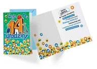 Kartki okolicznościowe i zaproszenia - KUKARTKA KUKARTKA Karnet PR-338 Urodziny 14 chłopiec 444346 - miniaturka - grafika 1