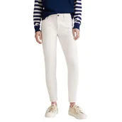 Spodnie damskie - Spodnie damskie Desigual Core białe dopasowane -XL - miniaturka - grafika 1