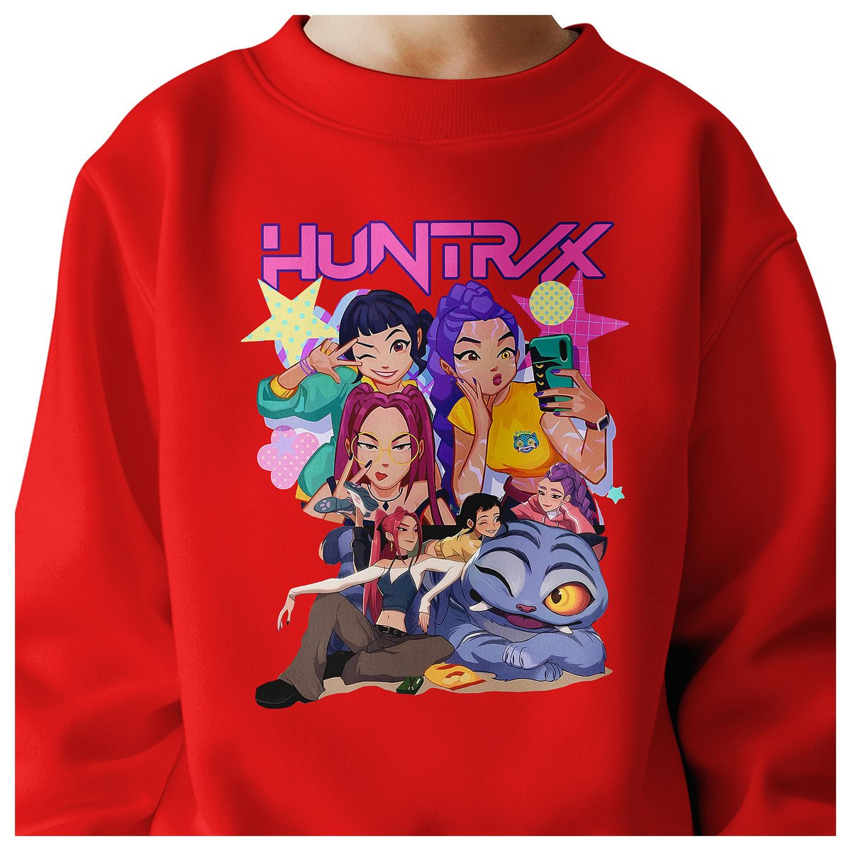 BLUZA DZIECIĘCA KPOP DEMON HUNTERS HUNTRIX 122-128 BAWEŁNIANA JAKOŚĆ