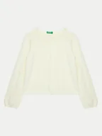 Swetry damskie - United Colors Of Benetton Kardigan 1076G500J Biały Regular Fit - miniaturka - grafika 1