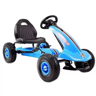Super-Toys Gokart Na Pedały Koła Pompowane Hamulce/g203 G-203-NIEBIESKI - Jeździki dla dzieci - miniaturka - grafika 1