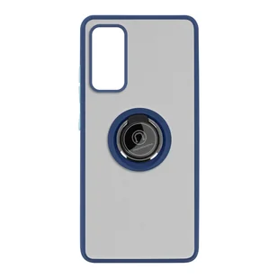 Etui Samsung Galaxy S20 FE Bi-material Metal Ring Function Stand niebieskie - Etui i futerały do telefonów - miniaturka - grafika 1