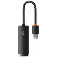 Adaptery i przejściówki - Baseus Lite Series adapter USB Typ A - RJ45 gniazdo LAN 100Mbps czarny (WKQX000001) - miniaturka - grafika 1