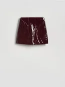 Spódnice - Reserved - Spódnica z imitacji skóry - bordowy - miniaturka - grafika 1