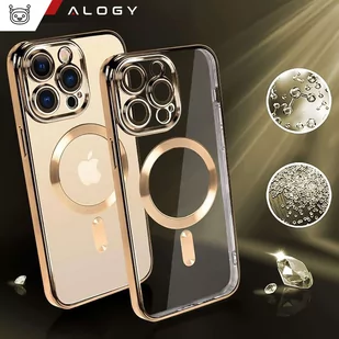 Etui MagSafe Case do iPhone 13 Pro Alogy Glamour Luxury Ring obudowa Złoto-przezroczyste - Etui i futerały do telefonów - miniaturka - grafika 2