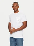 Koszulki męskie - Calvin Klein Jeans T-Shirt J30J320936 Biały Slim Fit - miniaturka - grafika 1