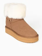 Botki damskie - Gooce Skórzane botki zimowe "Whitney" w kolorze jasnobrązowym - miniaturka - grafika 1