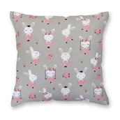 Poszewki na poduszki - ŚWIAT SYPIALNI Poszewka Bawełnian Jasiek Belluno 88 Zając 40x40 - miniaturka - grafika 1