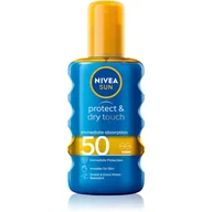 Balsamy i kremy do opalania - Nivea Sun Protect & Dry Touch transparentny spray do opalania SPF 50 200 ml - miniaturka - grafika 1