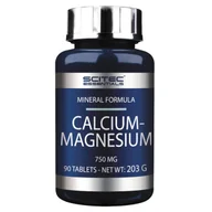 Witaminy i minerały - Scitec Calcium-Magnesium - 90tabs. Wapń Magnez - miniaturka - grafika 1