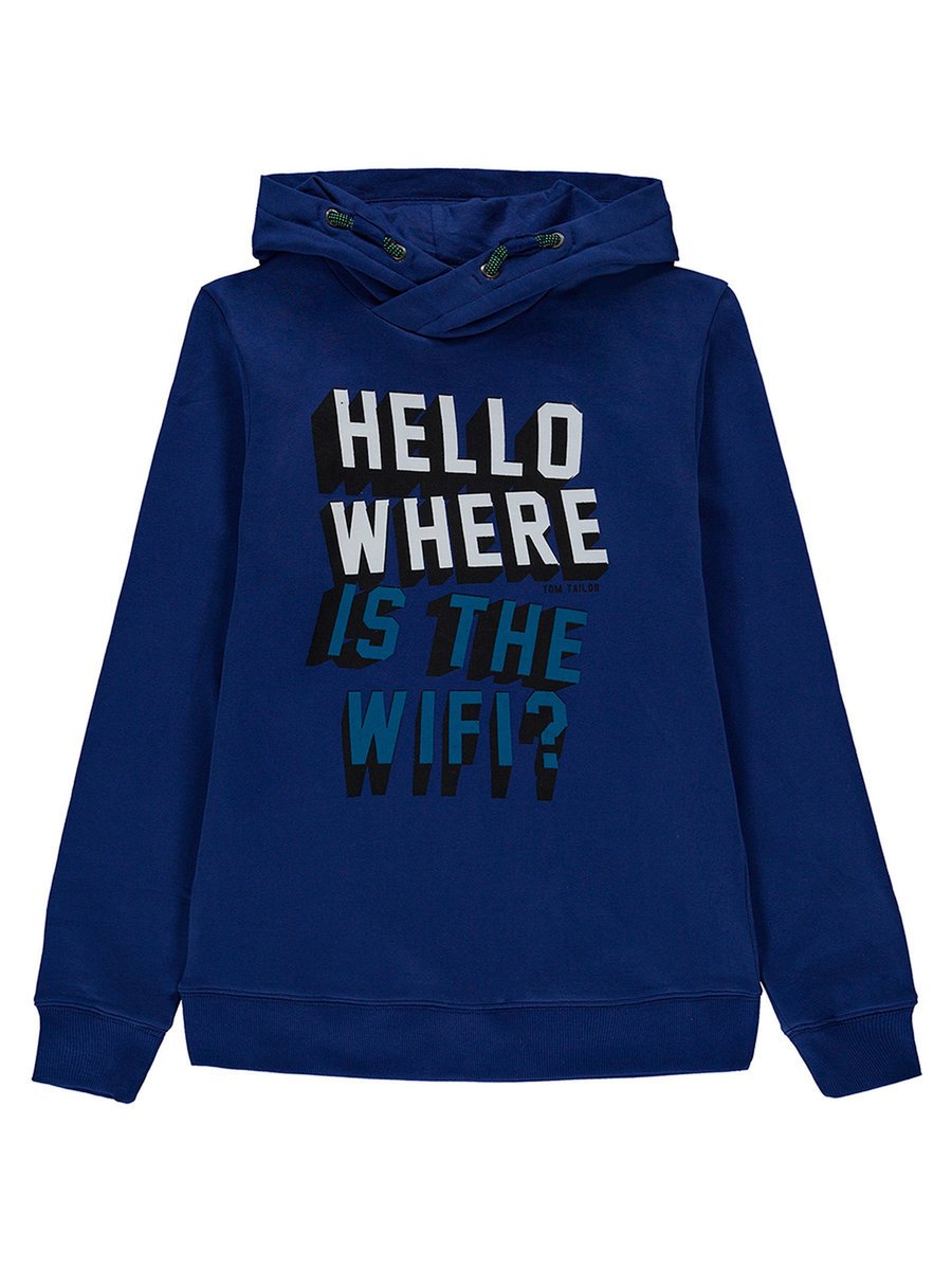 Chłopięca bluza z nadrukiem granatowa Tom Tailor