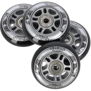 Nils EXTREME PU 76x24 82A CZARNE N (4 szt.) + ABEC-9 (8 szt.) ZESTAW EXTREME - Akcesoria do skatingu - miniaturka - grafika 1