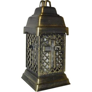 Znicz kapliczka ramka średnia krzyż złoty 32cm - Lampiony i znicze - miniaturka - grafika 1